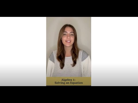 Solving Equations in Algebra 1 Video